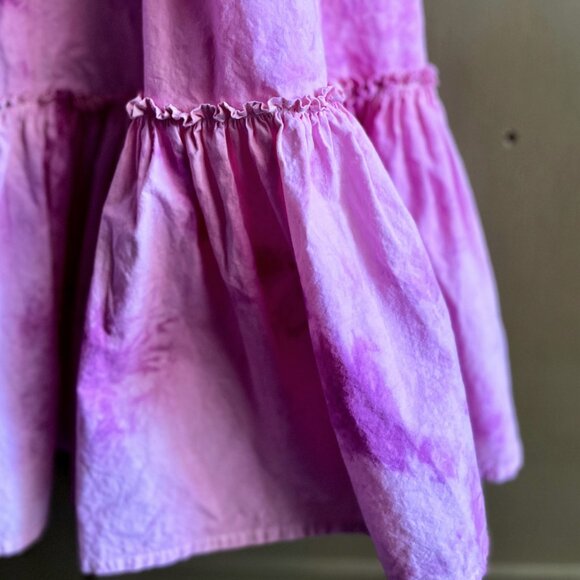 Pink hand dyed summer cotton dress - Picture 5 of 5